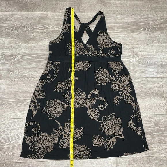 Sonoma Black and Tan Floral Sleeveless Crossback Cotton Modal Sundress PL - Picture 11 of 16